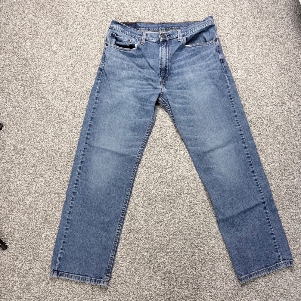 Levi's 505 Men's Jeans 36x30 Regular Straight Light Blue Denim